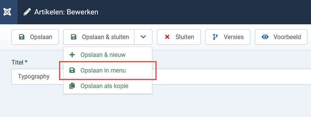 joomla4 articletomenu