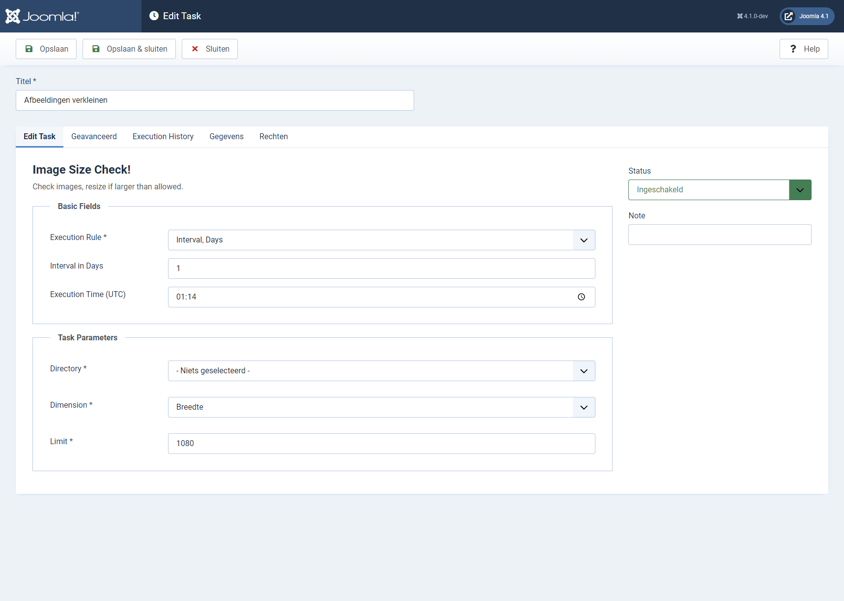 joomla41 cronjob edit