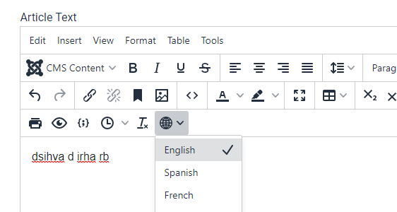 joomla41 tinymce taal