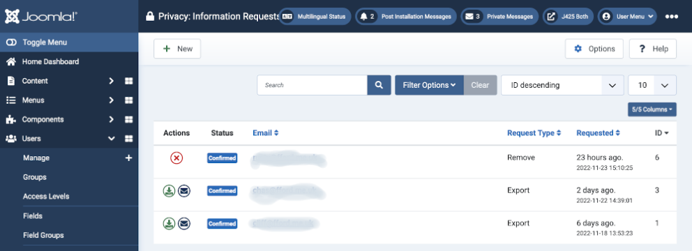 joomla39 AVG requests